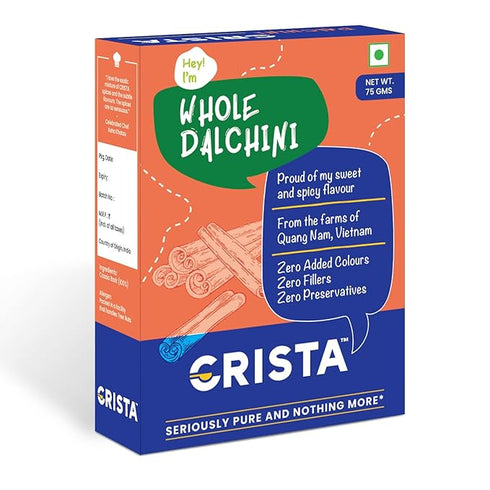 CRISTA Whole Dalchini Tubes | Pure Dalchini | Cinnamon Sticks